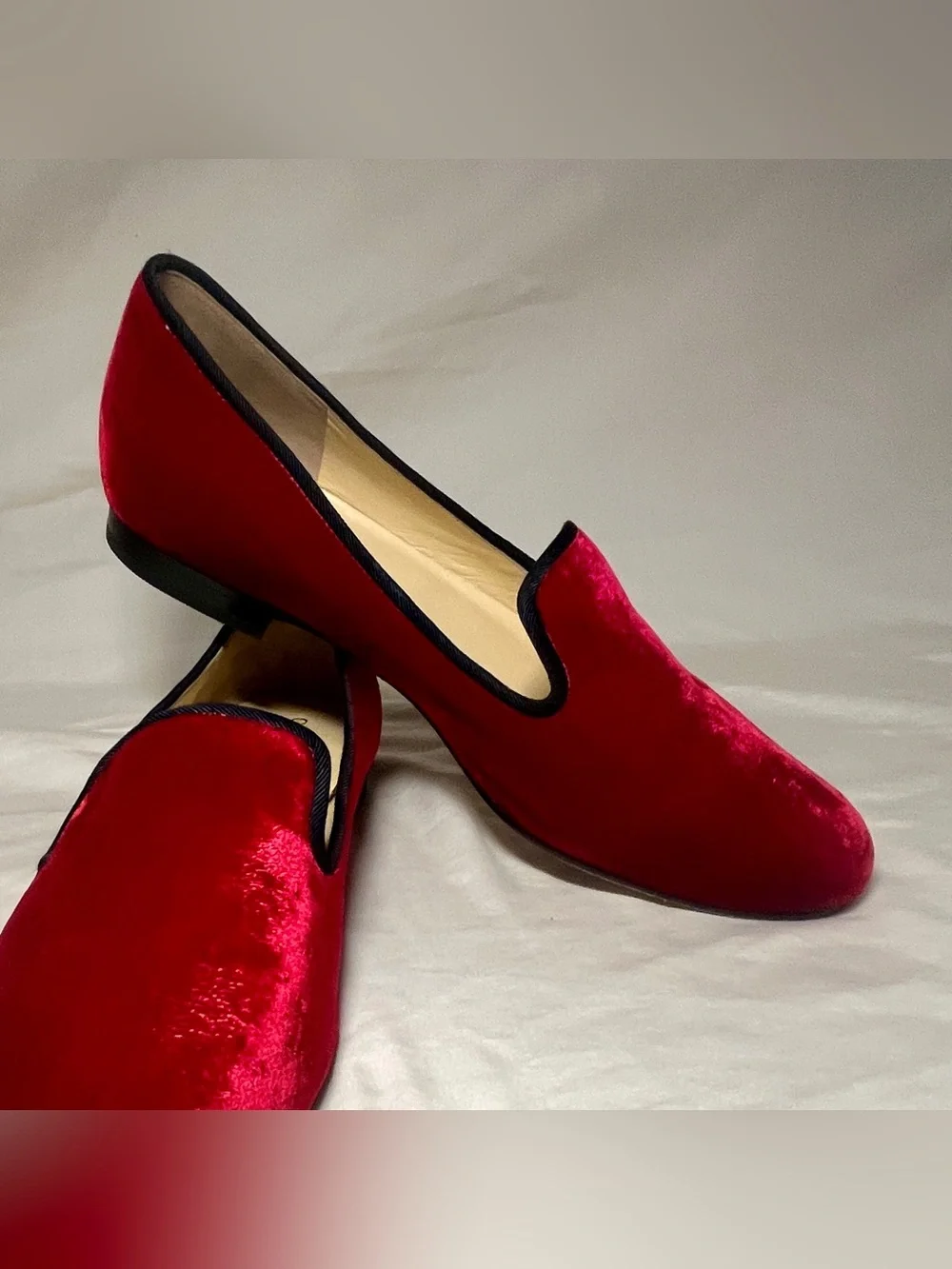 Cole Haan | Red Velvet Smoking Slipper Loafers | Size 9 | VTG | Pre-Owned